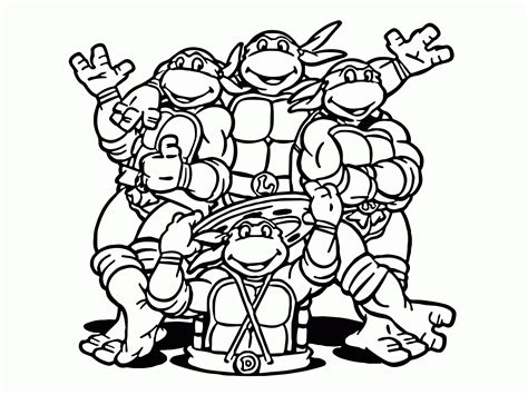ninja turtles coloring pages colored